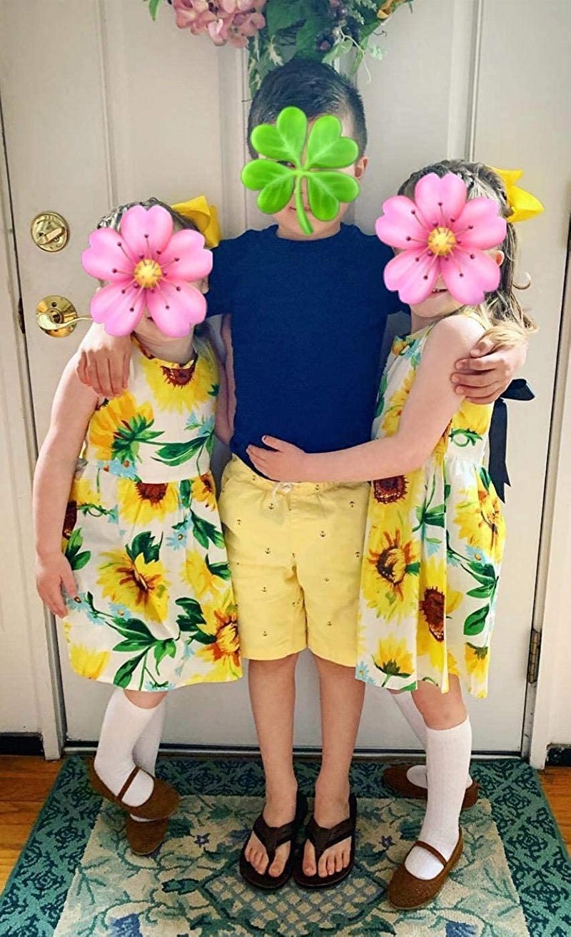 CM-Kid Toddler Girls Summer Dresess Kid Floral Sleeveless Sunflower Sundress Girl Clothes 3-4 Years - Image 5